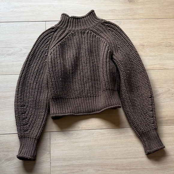 Things Between Sweaters - Cozy Chocolate Knit Turtleneck Sweater